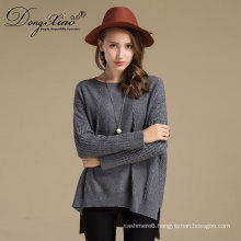 Chinese Clothing Manufacturer OEM Women Crew Neck Long Sleeve Cashmere Cable Knit Sweater